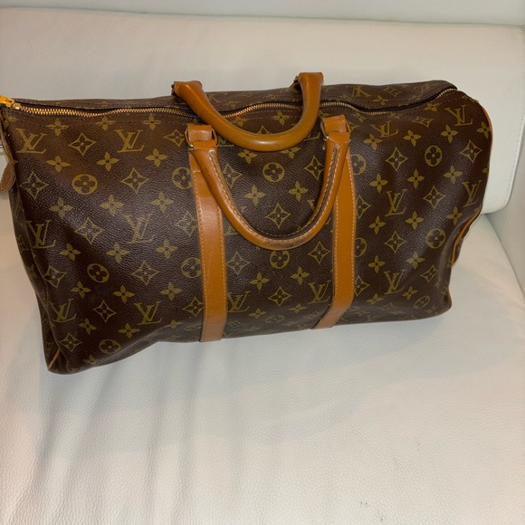 Authentic Louis Vuitton Keepall Bandoulière 45 Monogram Canvas Duffle Bag Travel - Picture 4 of 13